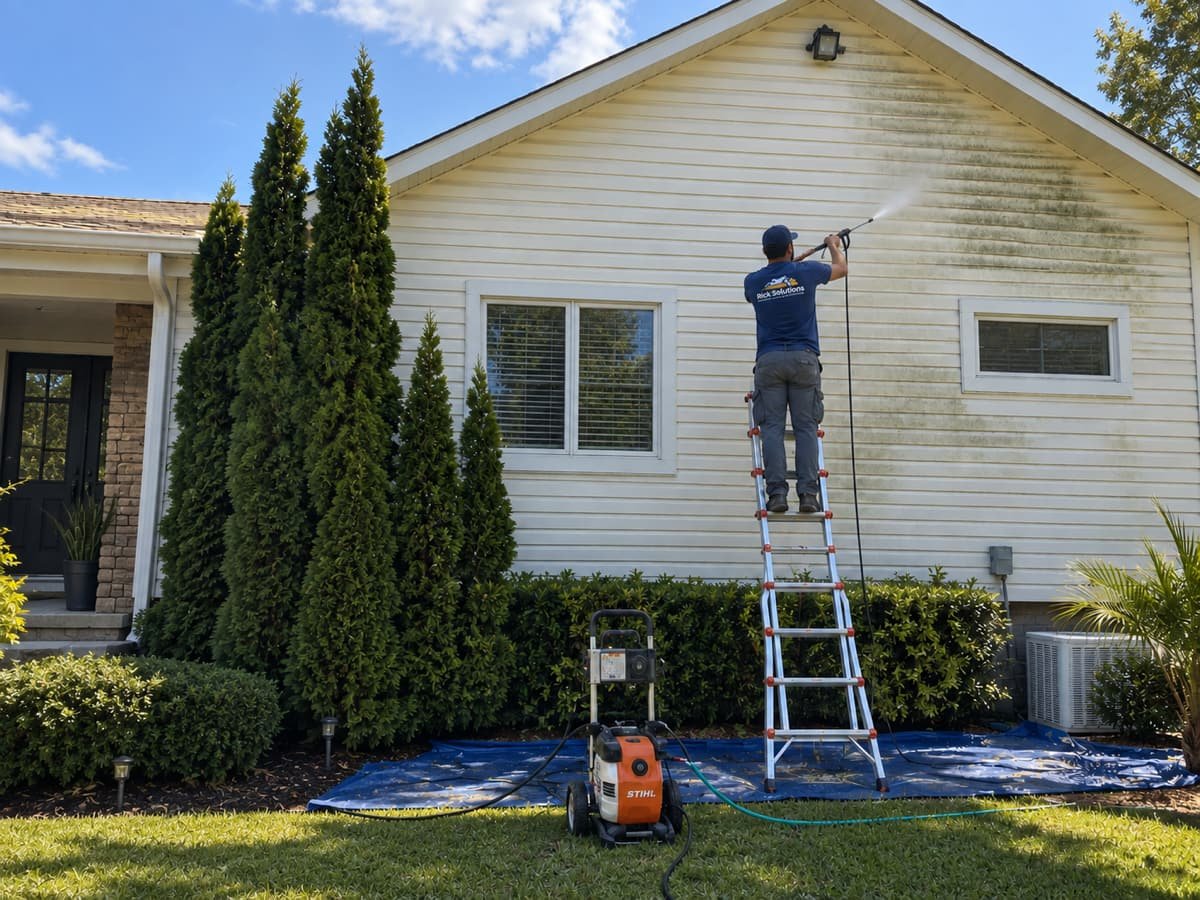 House Washing by Rick Solutions in Delray Beach