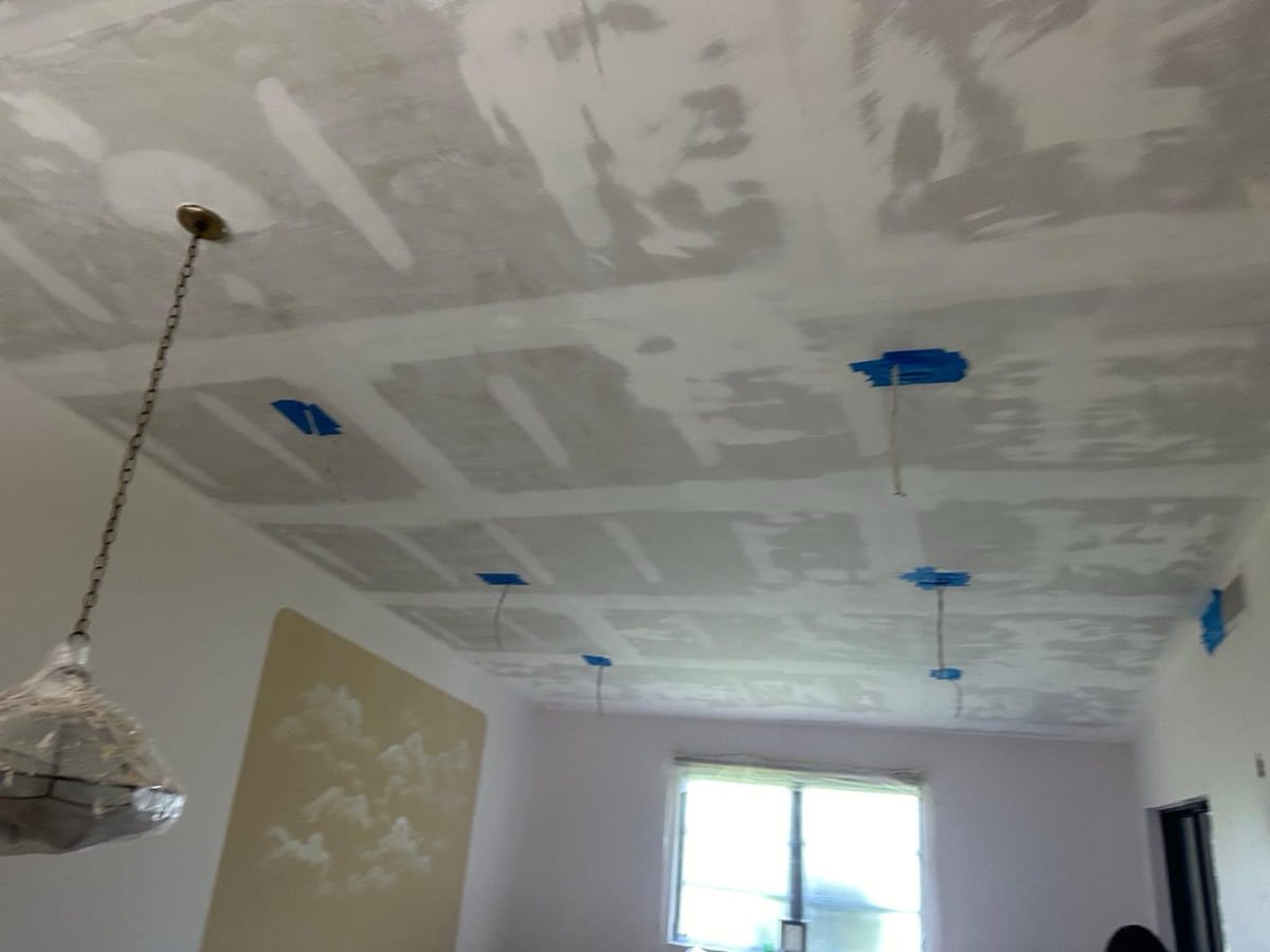 Popcorn Ceiling Removal before — Rick Solutions, Delray Beach, FL