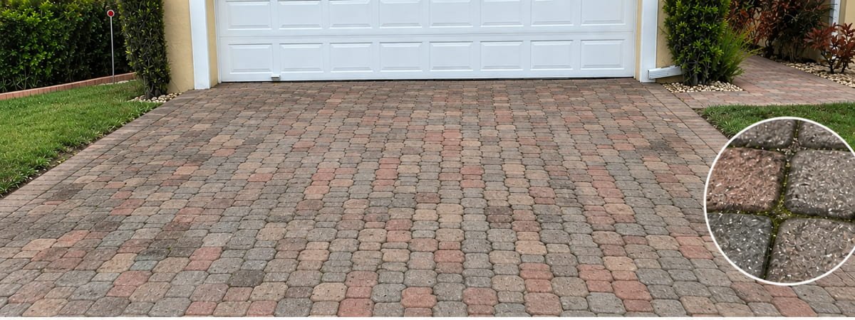 Driveway Pressure Washing before — Rick Solutions, Delray Beach, FL